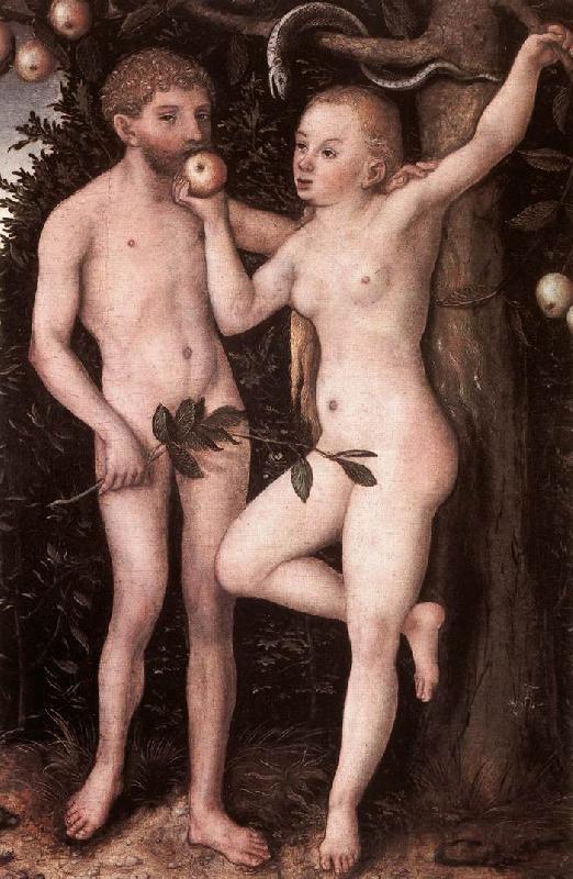 CRANACH, Lucas the Elder Adam and Eve 05 Norge oil painting art